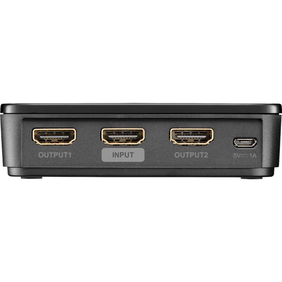 Rocketfish™ - 2-Output HDMI Splitter with 4K and HDR Pass-Through - Black - Picture 2 of 4